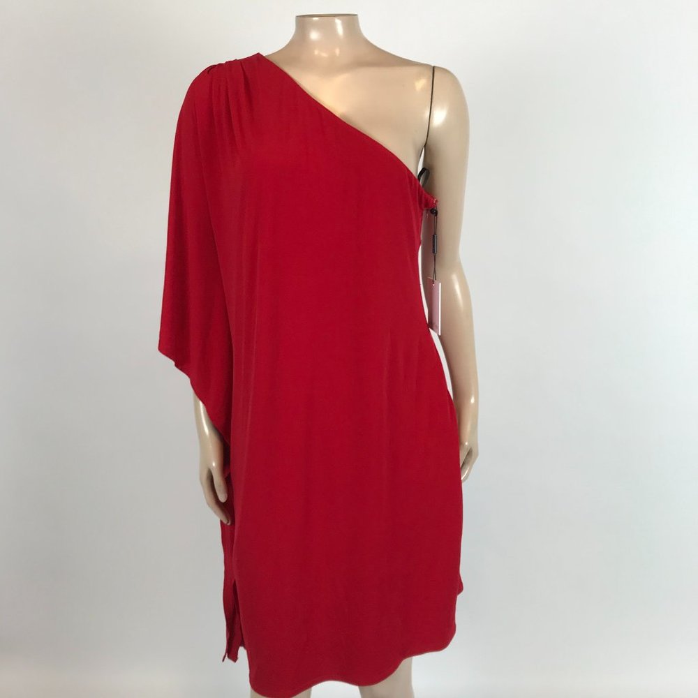 Calvin Klein Red One-Shoulder Mini Dress